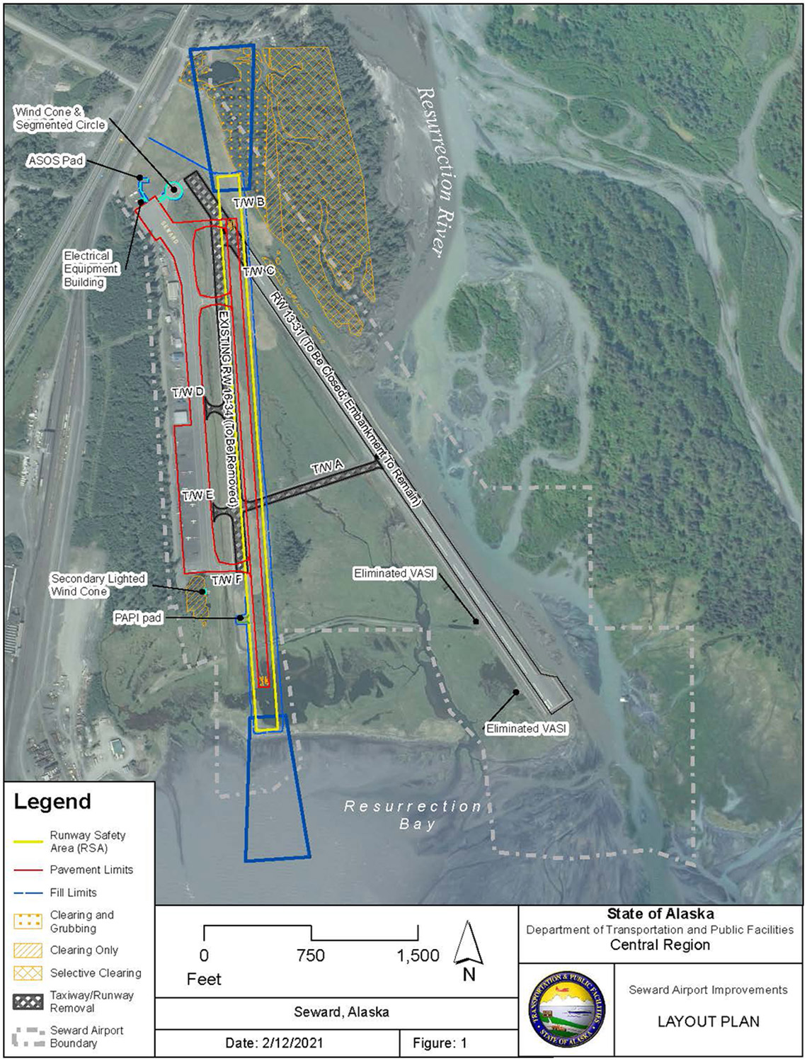 Seward Airport Improvements Layout Plan overhead image